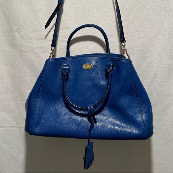 Coach blue satchel/crossbody bag - Picture 2 of 11